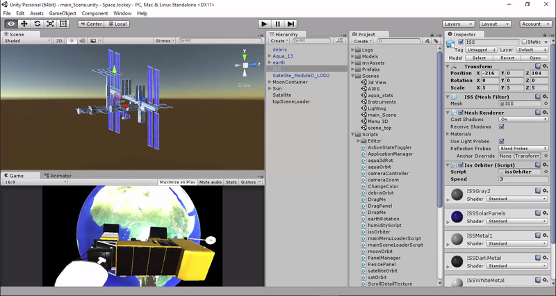 Design phase of ISS orbiting earth