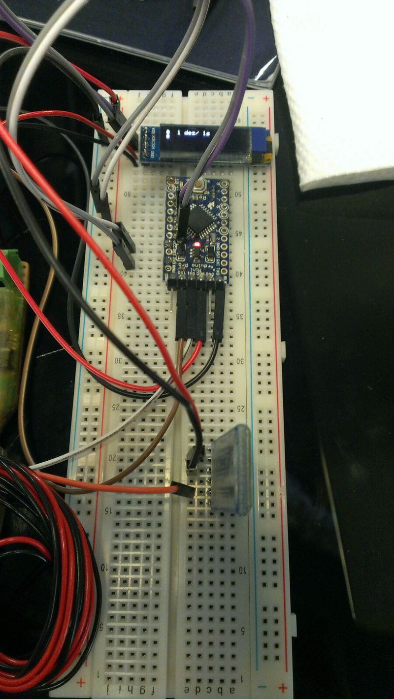 Hardware -  Displaying the instant radiation counts.