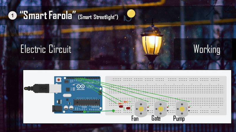 Smart Streetlight working: electric circuit