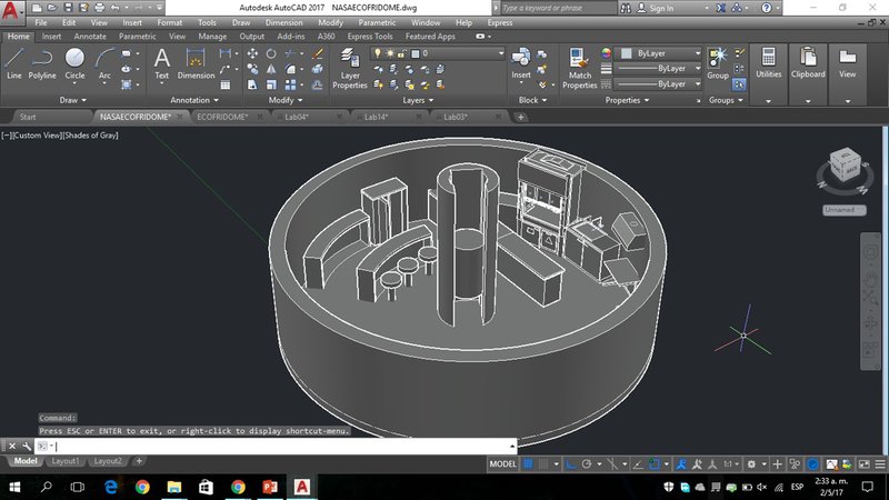 Preview of our Ecofridome - Level 000 (Kitchen, Laboratory and Common Area) Shade W/Edges Visual