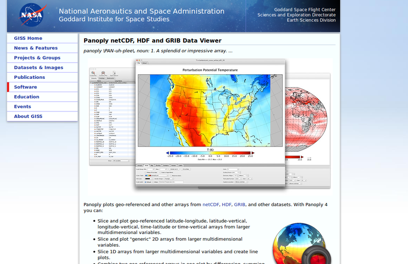 Panoply netCDF, HDF and GRIB Data Viewer