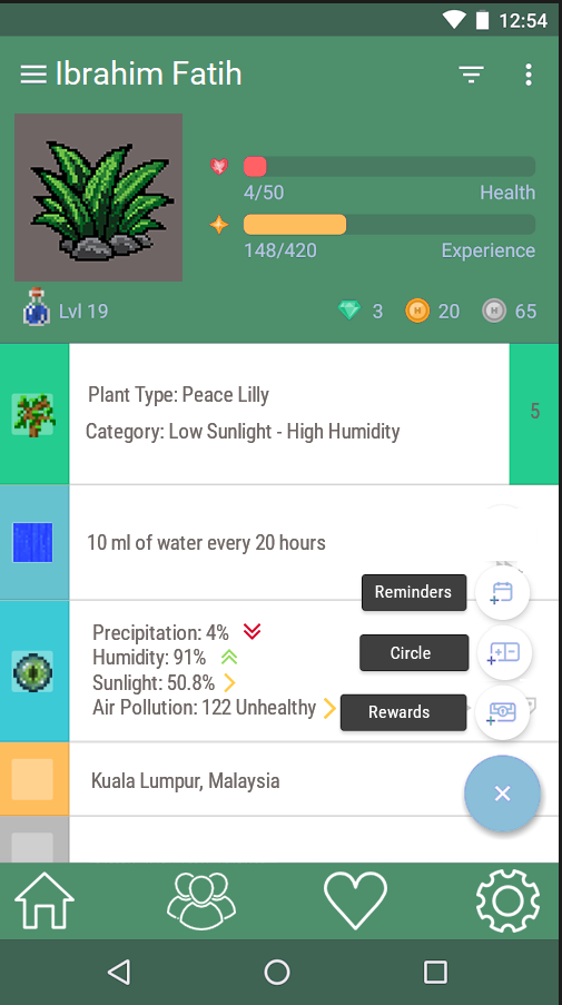 UI of the Grovr Mobile App