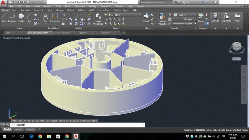 Preview of our Ecofridome - Level100 (6x Dormitories, 2x Bathrooms and Clinical Station)